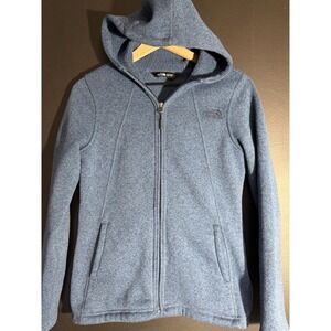 The North Face Womens Fleece Zip Up Hoodie Blue Heather Size S